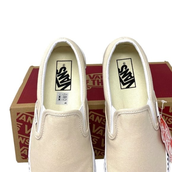 VANS Classic Slip On Checkboard Beige Canvas Women's Size Sneakers VN0A5AO8DJR - Picture 7 of 11
